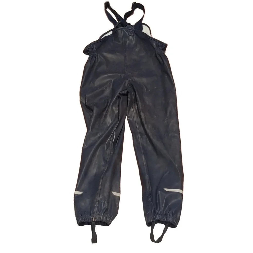 Helly Hansen Helox+ Rain Bib Pants Kids 8 Navy Blue Waterproof Overalls